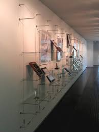 Cable Suspended Glass Shelving Wall To Wall Configuration Floating Glass Shelves Glass Shelves In Bathroom Tempered Glass Shelves