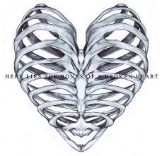 Ribcage Heart Cage Tattoos Tattoos Heart Illustration