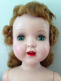 1950's VTG Hard Plastic Rita Walker Paris Doll Co 25" Original Dress