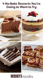 4 No Bake Desserts You Re Going To Want To Try Hershey S Kitchens Desserts No Bake Desserts No Bake Cake