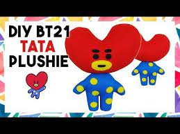 Diy Bt21 Tata Plushie Free Template Creative Wednesday Youtube Plushies Template Free Diy