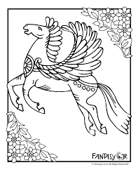 Flying unicorn coloring page pegasus coloring page. Unicorn Pegasus Coloring Pages Woo Jr Kids Activities