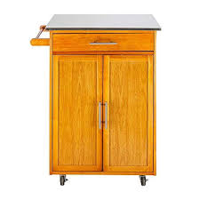 Ssline Stainless Steel Top Kitchen Island Storage Cabinet On Wheels Rolling Wood Ki Kitchen Cabinet Storage Kitchen Furniture Storage Stainless Steel Table Top