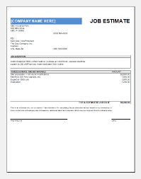 Work Estimate Template For Excel Format Microsoft Excel Templates