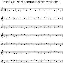 Treble Clef Sight Reading Worksheet In 2019 Music