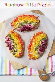 .bread dinner recipes on yummly | hamburgers in pita bread, tuna and potato salad with pita bread, homemade pita bread. Rainbow Pitta Pizzas A Colourful Quick Meal For Kids