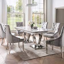 Maybe you would like to learn more about one of these? Paradox 180cm Grey Marble Dining Table 6 Parker Grey Dining Chairs