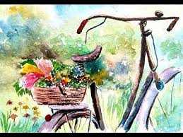 How to paint watercolor flowers youtube. How To Paint Bicycle Basket With Flowers Watercolor Painting Paint With David Youtube Bicycle Painting Watercolor Paintings Watercolor Flowers Paintings