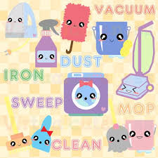 Cleaning Clipart Spring Cleaning Clip Art Vacuum Cute Kawaii Planner Scrapbook Digital Stickers Free Commercial And Personal Coloriage Kawaii Clipart
