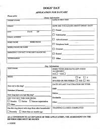 Dog Daycare Schedule Day Care Application Page 1 Dog Daycare Dog Boarding Facility Dog Grooming Business