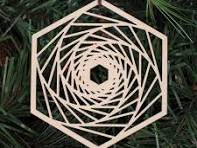 Centripital Reflections Ornament - Sacred Geometry - Laser Cut Wood