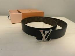 Shining louis belt with buckle: Louis Vuitton Leather Black Belts For Men For Sale Ebay