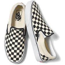 Womens black white checkered sneaker slip on fashion shoes. Checkerboard Black And White 35 Found On Polyvore Black And White Shoes Black And White Trainers White Slip On Sneakers
