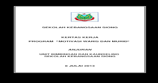 Persatuan mahasiswa pulau pinang pmpp dengan kerjasama. Kertas Kerja Program Motivasi Waris Dan Murid Doc Document