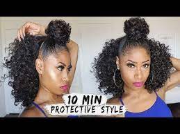Easy 10 Min Bun Half Down Curly Style Hair How To Youtube Natural Hair Styles Hair Styles Hair Videos