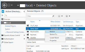 Restoring Deleted Active Directory Objects/Users | Windows Os Hub