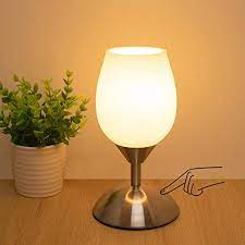 112m consumers helped this year. Boncoo Dimmable Touch Control Table Lamp Small Touch Lamp With White Opal Glass Lampshade Ambient Light Bedside Little Lamp Silver Base Modern Accent Lamp For Bedroom Living Room E12 Bulb Included