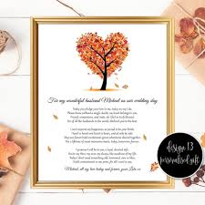 Personalised Husband Wedding Day Poem Gifts Groom Wedding Poem Autumn Wedding Wedding Poems Wedding Day Gifts Wedding Day