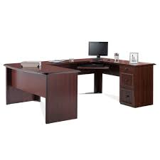 When picking this item up from our store some minor assembly. Realspace Broadstreet U Shaped Executive Desk Cherry Officesupply Com