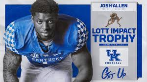 He played college football for the kentucky wildcats, where he won several defensive player of the year awards as a senior in 2018. Josh Allen Football University Of Kentucky Athletics