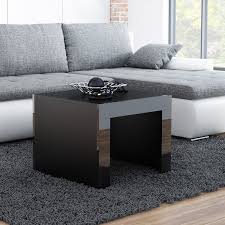 Coffee tables are a statement of any living room; Coffee Table Bmf Tess 60cm Wide Square Shape Black Matt Black High Gloss Strip