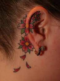 55 Incredible Ear Tattoos Cuded Behind Ear Tattoos Ear Tattoo Tattoos