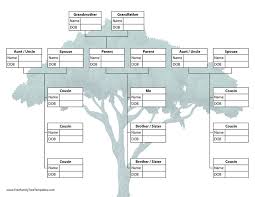 Family Tree With Cousins Template Free Family Tree Templates