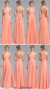 Edressit Strapped Convertible Bridesmaid Evening Dress 07170201 Coral Bridesmaid Dresses Wedding Dress Illustrations Infinity Dress Bridesmaid