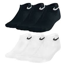 Nike Youth Boys Performance Cotton Low Cut Socks Yth 3 5 Black White Sx4720 Ebay