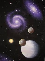 Galaxies An Gas Giant Planet Painting Planet Painting Space Painting Acrylic Space Painting