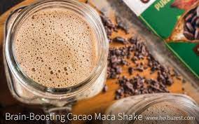 Maca Powder Promotes Stamina And Strength Cacao Nibs Improve Mood And Coffee Stimulates Your Brain Shake Up The Three Maca Recipes Maca Shake Cacao Recipes
