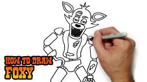 How To Draw Foxy Five Nights At Freddy S Video Lesson Leer Tekenen Tekenen Film