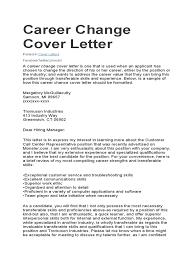 What to put in a cover letter. Career Change Cover Letter 10 Pdf