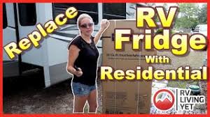 If you plan to travel for longer trips such as overnight camping the best marine fridge is a bigger size because it will have enough storage. Rv Refrigerator Installation How To Replace Rv Refrigerator With Residential Fridge Rv Living Youtube