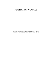 Cel mai important turneu de polo găzduit de românia începe astăzi la oradea. Calendarcompetitional2008