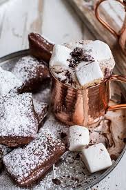 Gingerbread Surprise Beignets With Spiced Mocha Hot Chocolate Hbh Recipe Hot Chocolate Recipes Chocolate Recipes Homemade Hot Chocolate