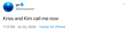 A day after his unusual debut political rally in south carolina, in which he appeared wearing a as a result, the disgraced comedian's name began trending on twitter. Kanye West Makes Claims Against Kim Kardashian Kris Jenner In Twitter Thread Access
