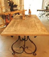 French Scroll Based Table With A Recycled Teak Top Sallyberesford Frenchfarmhouse A Wrought Iron Patio Table Wrought Iron Dining Table Iron Patio Furniture
