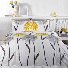 Black And White Duvet Cover Uk Allium Floral Duvet Cover Contemporary Printed White Yellow Grey Bedding Set White Grey Yellow Single Du Yellow Duvet Yellow Bedding Yellow Bedding Sets
