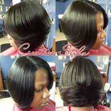 Black is an extremely suitable color for your hair if you want to frame your face and make it look slimmer. Great Ideas 23 Short Bob Weave Hairstyle