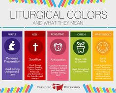 The liturgical color appropriate for the day is indicated, when the color is green, red or purple, by the color of the. Liturgical Colors