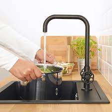 Find perfect black kitchen taps to beautifully blend into the decor. Gamlesjon Dual Control Kitchen Mixer Tap Brushed Black Metal Ikea Ireland