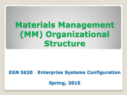 materials management mm organizational structure egn 5620