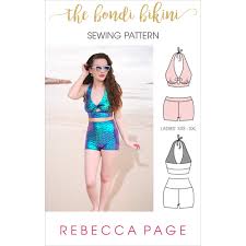 Ladies Bikini Sewing Pattern Bondi Rebecca Page Patterns > elle yarns (saprotex) > elle 4115, crochet no.5. bondi bikini sewing pattern