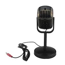 The phrase vintage microphone usually prompts images of a beveled, rectangular device with a radio or tv station's call letters emblazoned on its top or side. Preeyawadee Vintage Microphone Studio Wired Classic Retro Condenser Microphone Professional Old Style Ktv Mic For Computer Laptop Silver Buy Online In Paraguay At Desertcart Com Py Productid 103628012