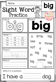 These Sight Word Practice Pages Are Great For Kindergarten And First Graders It Helps To Teach Chil Word Practice Sight Word Practice Sight Words Kindergarten