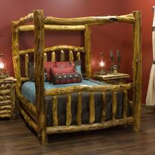 Beartooth Aspen Log Canopy Bed Log Canopy Bed Log Bedroom Furniture Furniture