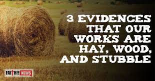 3 Evidences That Our Works Are Hay Wood And Stubble Faith In The News Inspirational Articles Stubble It Works