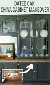 This china cabinet is perfect for displaying your favorite dishware and books in the living room or den. Dated Oak China Cabinet Makeover Average But Inspired