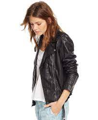 Denim Supply Ralph Lauren Leather Motorcycle Jacket Jackets Blazers Women Macy S Blazer Jackets For Women Fitted Biker Jacket Denim And Supply